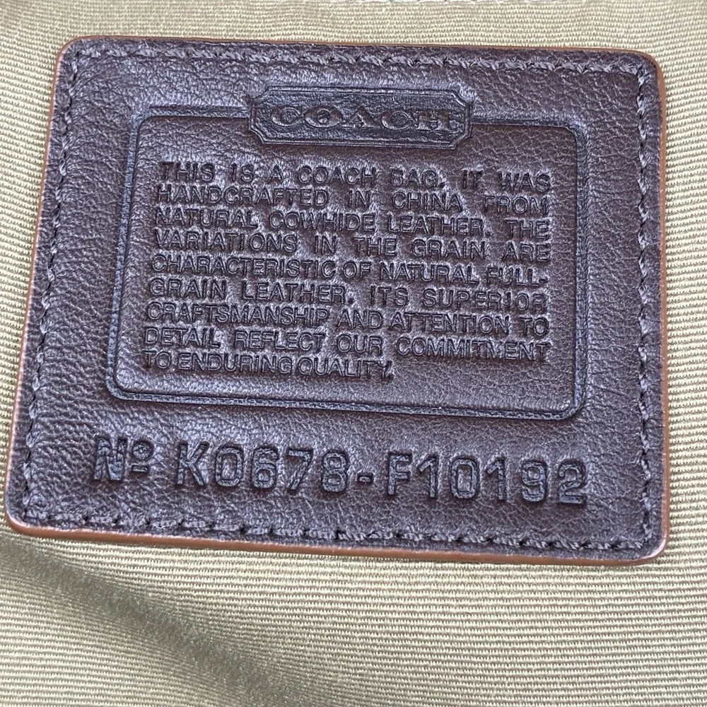 Coach Soho Flap F10192 Y2K White Brown Leather Shoulder Bag Purse